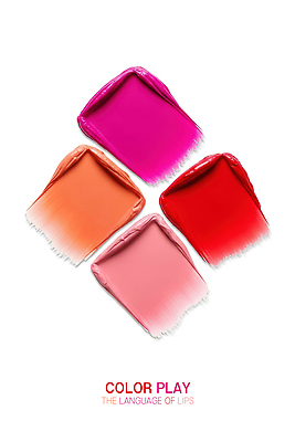 PSD 편집이미지 패션 분홍색 컬러 빨간색 화장 뷰티 주황색 화장품 립스틱 화사함 뷰티풀 이미지편집 컨셉 파일형식