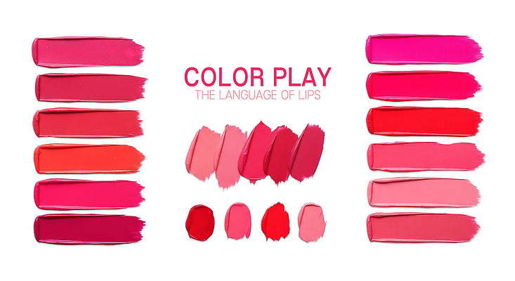 PSD 편집이미지 패션 컬러 화장 뷰티 화장품 립스틱 질감 마감 이미지편집 파일형식