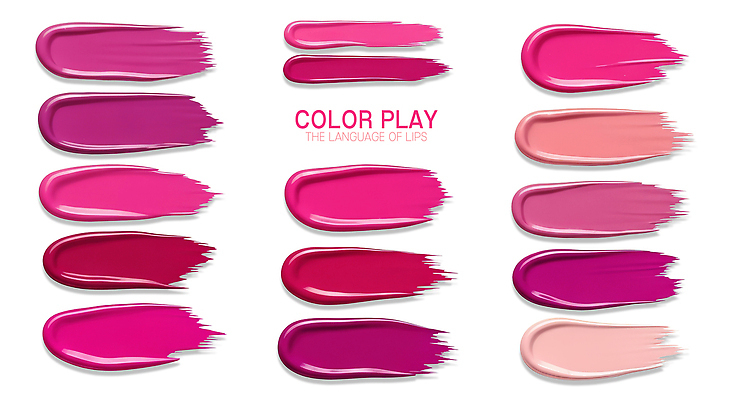 PSD 편집이미지 분홍색 컬러 실험 화장 뷰티 유행 견본 화장품 립스틱 이미지 이미지편집 파일형식