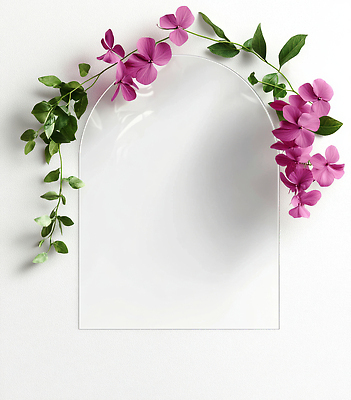 JPG 식물 편집이미지 디자인 꽃 벽 분홍색 자연 프레임 장식 인테리어 투명 아치 뷰티풀 포토존 편집실사 AI포토 AI콘텐츠 컬러 CG 생태계 파일형식