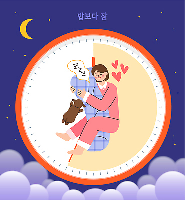 구름 여자 행복 일러스트 하늘 휴식 사랑 라이프 반려동물 꿈 시간 잠 수면 분위기 강아지 야간 편안함 부드러움 치유 국내일러스트 AI파일 자연요소 동물 감정 컨셉 사람 생활 물 감각 개 파일형식 벡터