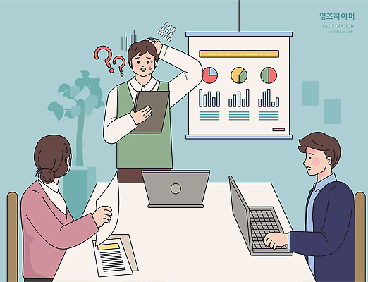 여자 남자 일러스트 회의 그래프 협력 스트레스 아이디어 컴퓨터 사무실 교양 업무 직원 문서 전략 문제 서류판 어려움 의사소통 혼란 국내일러스트 영츠하이머 AI파일 컨셉 비즈니스 사람 전자제품 사무용품 작업 알츠하이머 합성어 파일형식 벡터