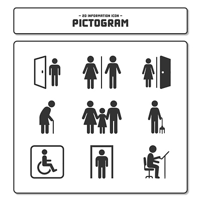 아이콘 기호 디자인 여자 노년 남자 어린이 상징 가족 모션 그래픽 픽토그램 문 정보 표현 사무 장애인 모던 공공장소 편의시설 2D아이콘 AI파일 문자 관계 사람 성인 장소 업무 시설 장애 파일형식 벡터