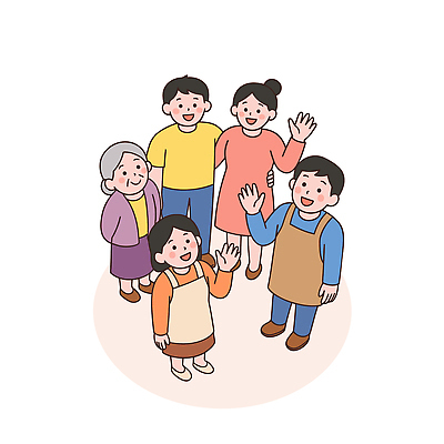 행복 일러스트 가족 관계 따뜻함 대화 사랑 미소 웃음 여러명 일상 모임 만남 인사 친척 소통 공동체 국내일러스트 민생회복소비쿠폰 AI파일 감정 다수 컨셉 표정 말하기 사람 라이프 예절 파일형식 벡터 지원금