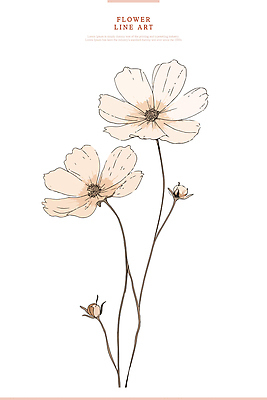 식물 디자인 꽃잎 꽃 예술 줄기 일러스트 자연 수채화 장식 캔버스 감성 뷰티풀 창의성 디테일 국내일러스트 AI파일 컨셉 생태계 파일형식 벡터