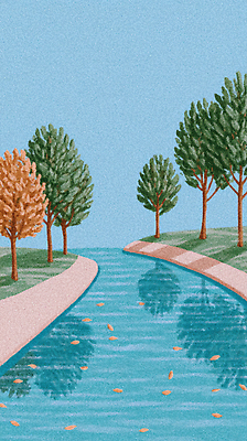 JPG 나무 컬러 여행 일러스트 자연 하늘 생명 나뭇잎 풍경 초록색 물 강 운동 소풍 가을 수면 편안함 시원함 차분 국내일러스트 AI일러스트 AI콘텐츠 자연요소 식물 계절 컨셉 잎 건강 야외활동 감각 생태계 파일형식