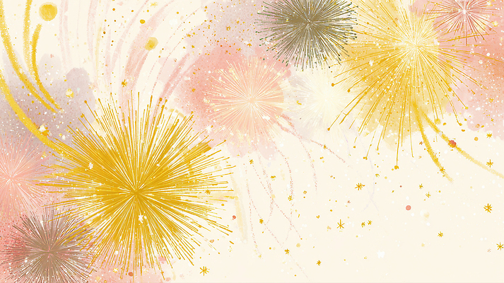 JPG 디자인 예술 분홍색 컬러 백그라운드 패턴 일러스트 불꽃놀이 장식 유행 축제 금색 화려 분위기 즐거움 그림 국내일러스트 AI일러스트 AI콘텐츠 감정 컨셉 무늬 놀이 파일형식