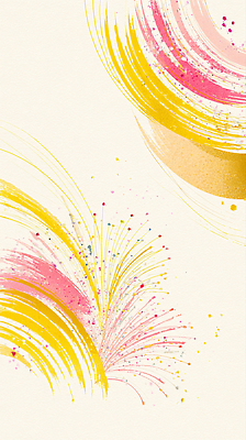 JPG 디자인 예술 분홍색 컬러 백그라운드 패턴 곡선 일러스트 그래픽 노란색 화려 균형 조화 생동감 창의성 스타일 국내일러스트 AI일러스트 AI콘텐츠 선 컨셉 무늬 파일형식