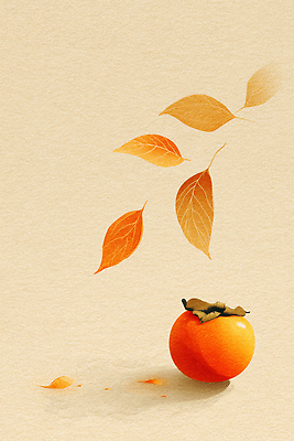 JPG 무료이미지 예술 백그라운드 단풍 과일 일러스트 자연 나뭇잎 풍경 주황색 고요 가을 감각 우아함 떨어짐 조화 뷰티풀 색감 국내일러스트 AI일러스트 AI콘텐츠 계절 컬러 컨셉 잎 생태계 파일형식