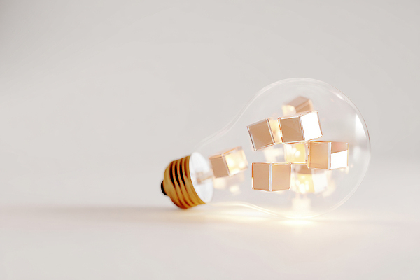 JPG 모양 편집이미지 디자인 예술 전구 조명 아이디어 실내 인테리어 투명 큐브 모던 그림 혁명 창의성 편집실사 AI포토 AI콘텐츠 컨셉 내부 CG 파일형식