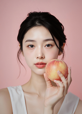 JPG 모델 편집이미지 여자 패션 얼굴 분홍색 포즈 스튜디오 미소 뷰티 사진촬영 사과 모던 뷰티풀 의료성형뷰티 편집실사 AI포토 AI인물포토 AI콘텐츠 컬러 과일 표정 사람 신체부위 촬영 CG 파일형식