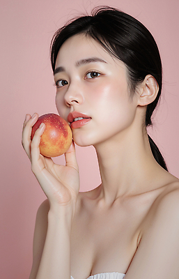 JPG 편집이미지 헤어스타일 여자 패션 포즈 과일 표정 촬영 감각 사과 뷰티풀 청순 의료성형뷰티 스타일 분홍색배경 편집실사 AI포토 AI인물포토 AI콘텐츠 분홍색 백그라운드 컨셉 사람 CG 파일형식