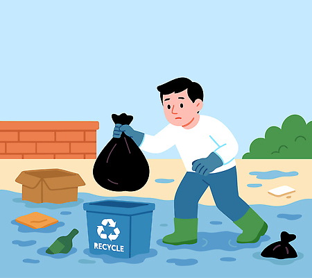남자 일러스트 모션 자연 유리 날씨 통 건강 환경 청결 재활용 오염 보호 쓰레기 플라스틱 청소 자원 참여 지역사회 국내일러스트 AI파일 컨셉 재질 사람 위생 친환경 생태계 파일형식 벡터