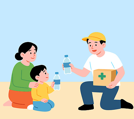 어린이 일러스트 가족 모션 안전 물 부모 봉사 도움 표어 보호 자연재해 감사 나눔 소통 배려 응급치료 자선 지원 흥미 국내일러스트 AI파일 자연요소 감정 컨셉 관계 사람 치료 재해 파일형식 벡터