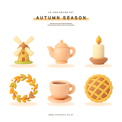 PSD 편집이미지 잎 촛불 주전자 나뭇잎 따뜻함 와인 풍차 파이 다과 편집3D 식물 빵 초 주방용품 디저트 주류 3D 파일형식