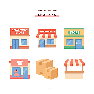 디자인 일러스트 쇼핑 상자 판매 상점 시장 소비 구매 상품 고객 옷가게 백화점 재래시장 슈퍼마켓 국내일러스트 AI파일 옷 파일형식 벡터