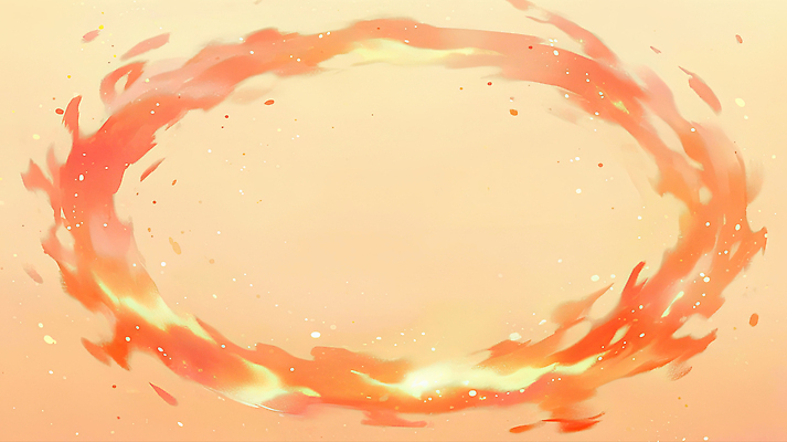 JPG 백그라운드 일러스트 모션 자연 하늘 불 불꽃 빨간색 빛 주황색 에너지 표현 오픈 원형 화려 회전 강렬 뷰티풀 환상 국내일러스트 AI일러스트 AI콘텐츠 자연요소 도형 컬러 컨셉 생태계 파일형식