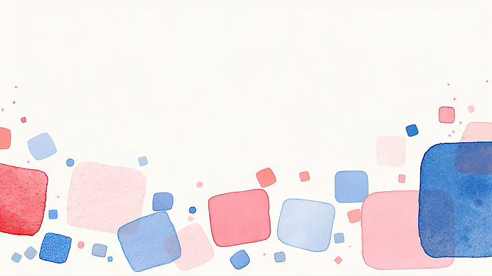 JPG 디자인 예술 컬러 백그라운드 패턴 일러스트 수채화 장식 사각형 표현 편안함 모던 부드러움 감성 조화 뷰티풀 색감 창의성 스타일 국내일러스트 AI일러스트 AI콘텐츠 도형 컨셉 무늬 감각 파일형식