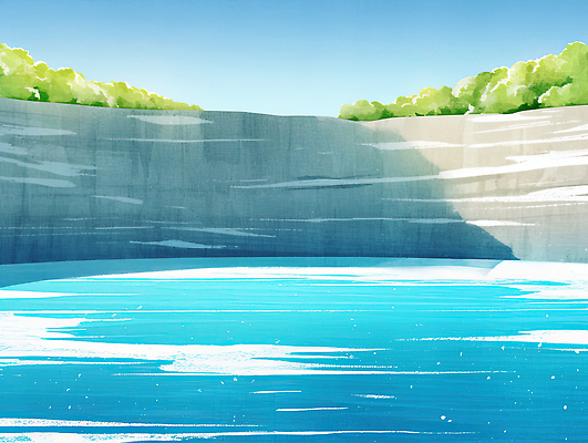 JPG 나무 호수 여유 여행 일러스트 자연 하늘 풍경 여름 파란색 반사 야외활동 평화 산책 절벽 시간 수면 뷰티풀 경관 국내일러스트 AI일러스트 AI콘텐츠 식물 계절 감정 컬러 컨셉 휴식 물 생태계 파일형식