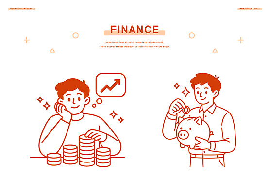 남자 돈 일러스트 관리 금융 경제 동전 저축 성장 절약 재산 목표 계획 분석 통장 투자 전략 수익 습관 재정 국내일러스트 AI파일 예산군 컨셉 비즈니스 사람 충청남도 파일형식 벡터