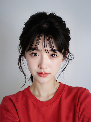 JPG 편집이미지 헤어스타일 옷 여자 패션 포즈 백그라운드 스튜디오 표정 미소 빨간색 청춘 카메라 촬영 의료성형뷰티 스타일 편집실사 AI포토 AI인물포토 AI콘텐츠 컬러 컨셉 사람 전자제품 CG 파일형식