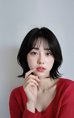 JPG 모델 편집이미지 헤어스타일 패션 얼굴 포즈 백그라운드 미소 캐주얼 빨간색 화장 촬영 스웨터 뷰티풀 의료성형뷰티 스타일 편집실사 AI포토 AI인물포토 AI콘텐츠 옷 컬러 상의 표정 신체부위 뷰티 CG 파일형식