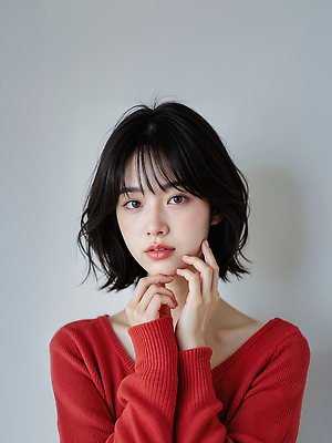 JPG 모델 편집이미지 헤어스타일 여자 패션 감정 표정 사람 빨간색 카메라 촬영 스웨터 오브젝트 니트 뷰티풀 의료성형뷰티 편집실사 AI포토 AI인물포토 AI콘텐츠 컬러 상의 전자제품 CG 파일형식