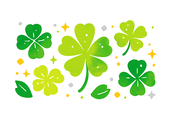 JPG 식물 디자인 행복 물결 상징 컬러 패턴 일러스트 자연 장식 초록색 여름 축제 희망 봄 행운 그림 손그림 국내일러스트 AI일러스트 AI콘텐츠 계절 감정 컨셉 무늬 생태계 파일형식