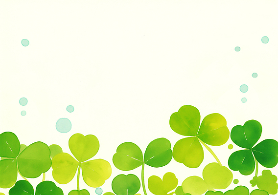 JPG 식물 디자인 계절 예술 컬러 백그라운드 일러스트 자연 초록색 평화 성장 분위기 클로버 시원함 조화 뷰티풀 국내일러스트 AI일러스트 AI콘텐츠 컨셉 생태계 파일형식