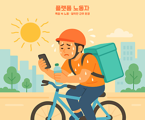 이동 일러스트 건강 일상 여름 파란색 핸드폰 운동 햇빛 환경 자전거 짐 운송업 도시 배달원 더위 물병 배송 땀 땀방울 땀흘리기 국내일러스트 AI파일 직업 계절 산업 컬러 컨셉 날씨 라이프 전자제품 태양 바이크 물통 파일형식 벡터