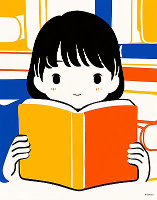 JPG 캐릭터 문화 어린이 예술 컬러 일러스트 사랑 소녀 취미 책 학습 독서 평화 교양 색칠 서재 즐거움 상상력 창의성 국내일러스트 AI일러스트 AI콘텐츠 여자 교육 감정 컨셉 사람 파일형식