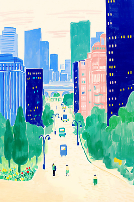 JPG 나무 공원 도로 일러스트 자동차 자연 아침 거리 거리풍경 사람 풍경 건물 일상 파란색 산책 도시 통행 색채 국내일러스트 AI일러스트 AI콘텐츠 주간 식물 건축물 공공시설 길 육상교통 컬러 교통시설 휴식 라이프 생태계 파일형식