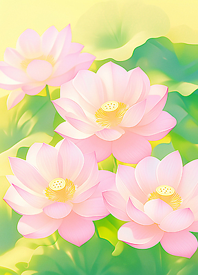 JPG 식물 꽃 컬러 잎 일러스트 자연 휴식 연꽃 풍경 여름 햇빛 평화 정원 연못 수중식물 향기 부드러움 뷰티풀 국내일러스트 AI일러스트 AI콘텐츠 계절 컨셉 태양 감각 생태계 냄새 파일형식