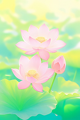 JPG 식물 꽃잎 꽃 일러스트 자연 생명 아침 연꽃 풍경 초록색 여름 평화 정원 맑음 연못 수중식물 연습 봉오리 조화 뷰티풀 국내일러스트 AI일러스트 AI콘텐츠 주간 계절 컬러 컨셉 날씨 생태계 파일형식