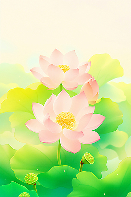 JPG 식물 꽃 컬러 잎 일러스트 자연 생명 아침 연꽃 풍경 여름 햇빛 평화 정원 연못 수중식물 화사함 감성 조화 뷰티풀 색감 국내일러스트 AI일러스트 AI콘텐츠 주간 계절 컨셉 태양 생태계 파일형식