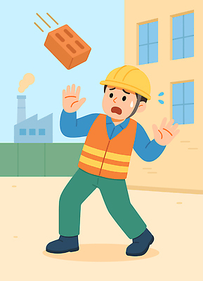 남자 산업 생각 일러스트 공장 벽돌 공사 경고 안전 야외 놀람 건설현장 조끼 작업 안전모 위험 창고 반응 작업자 국내일러스트 AI파일 감정 컨셉 공업 건설업 표정 사람 외투 헬멧 안전장비 파일형식 벡터