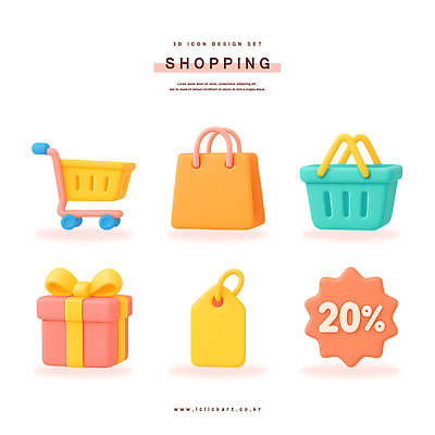 도형 PSD 편집이미지 디자인 컬러 선물 그래픽 쇼핑 세트 쇼핑백 3D 꼬리표 세일 귀여움 상점 장바구니 편집3D 컨셉 가방 라벨 바구니 디지털합성 파일형식