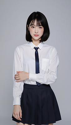 JPG 편집이미지 학생 옷 패션 교복 포즈 청소년 표정 앞모습 눈 자신감 의료성형뷰티 스타일 편집실사 AI포토 AI인물포토 AI콘텐츠 자연요소 감정 뷰포인트 날씨 사람 CG 파일형식