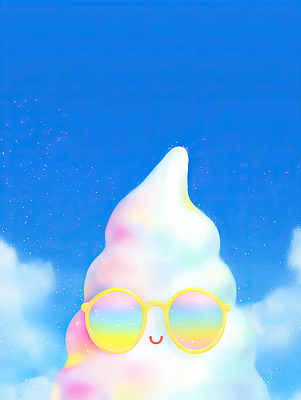 JPG 구름 행복 감정 상징 컬러 무지개 일러스트 놀이 하늘 날씨 아이스크림 디저트 웃음 여름 선글라스 장난감 귀여움 맑음 달콤 즐거움 국내일러스트 AI일러스트 AI콘텐츠 자연요소 계절 안경 음식 컨셉 표정 맛 파일형식