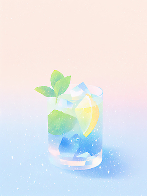 JPG 음료 일러스트 자연 일상 여름 파란색 얼음 칵테일 시원함 레몬 민트 허브 즐거움 상쾌 힐링 레시피 파스텔 오후 청량 국내일러스트 AI일러스트 AI콘텐츠 자연요소 식물 계절 감정 컬러 과일 학용품 주류 라이프 생태계 파일형식