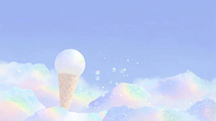 JPG 구름 여유 컬러 일러스트 자연 하늘 아이스크림 디저트 풍경 여름 빛 반사 평화 물방울 달콤 장면 부드러움 상큼 아이스크림콘 환상 국내일러스트 AI일러스트 AI콘텐츠 자연요소 계절 감정 음식 컨셉 감각 맛 생태계 콘 파일형식