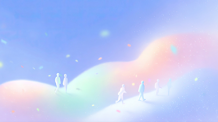 JPG 행복 감정 여유 컬러 이동 낙엽 일러스트 자연 풍경 여러명 빛 평화 걷기 희망 꿈 분위기 조화 산들바람 환상 국내일러스트 AI일러스트 AI콘텐츠 다수 컨셉 잎 모션 바람 사람 생태계 파일형식