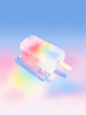 JPG 응시 음료 컬러 백그라운드 무지개 패턴 일러스트 아이스크림 디저트 여름 냉동 물방울 맛 시원함 즐거움 상큼 나무막대 밝은색 국내일러스트 AI일러스트 AI콘텐츠 자연요소 시선 계절 감정 음식 컨셉 무늬 막대 파일형식