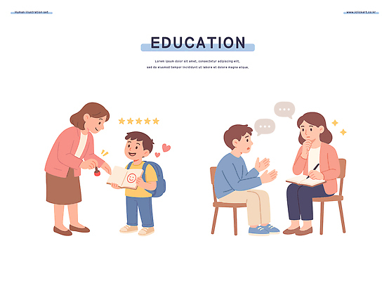 학생 교육 감정 어린이 지도 일러스트 성공 대화 학습 부모 교사 기쁨 성장 체험 발표 결과 상패 상담 성적 학원 지원 국내일러스트 AI파일 직업 컨셉 가족 말하기 사람 상_우승 파일형식 벡터