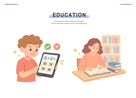 학생 교육 일러스트 교실 학교 실험 책 학습 스터디 독서 교사 기계 교양 작업 수학 집중 확인 문제 학습도구 인터랙티브 국내일러스트 AI파일 직업 컨셉 교과목 교육용품 파일형식 벡터