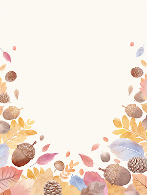 JPG 디자인 계절 예술 컬러 백그라운드 잎 패턴 일러스트 자연 수채화 풍경 장식 가을 분위기 질감 부드러움 솔방울 조화 뷰티풀 풍요 국내일러스트 AI일러스트 AI콘텐츠 식물 컨셉 무늬 감각 생태계 파일형식