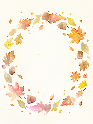 JPG 디자인 계절 컬러 백그라운드 잎 패턴 일러스트 자연 미술 장식 갈색 노란색 가을 원형 도토리 감성 뷰티풀 창작 국내일러스트 AI일러스트 AI콘텐츠 도형 식물 컨셉 무늬 문화예술 견과류 생태계 파일형식