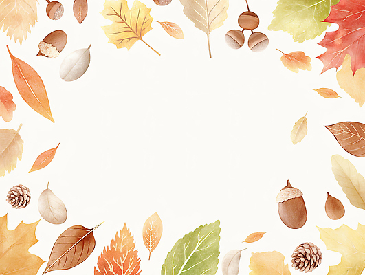 JPG 계절 열매 예술 컬러 잎 일러스트 자연 나뭇잎 장식 수확 가을 소나무 상추 테두리 호두 아카시아 뷰티풀 국내일러스트 AI일러스트 AI콘텐츠 나무 식물 농업 채소 견과류 생태계 파일형식
