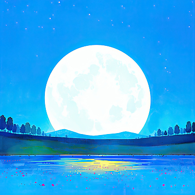 JPG 나무 실루엣 별 호수 컬러 일러스트 자연 하늘 조명 산 풍경 반사 고요 보름달 시세 수면 달빛 뷰티풀 여름밤 국내일러스트 AI일러스트 AI콘텐츠 자연요소 식물 촬영기법 물 여름 금융 달 야간 생태계 파일형식