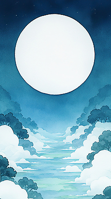 JPG 나무 구름 여유 컬러 일러스트 자연 밤하늘 하늘 풍경 빛 평화 환경 달 대기 편안함 심플 조용 국내일러스트 AI일러스트 AI콘텐츠 자연요소 식물 감정 컨셉 감각 야간 생태계 파일형식